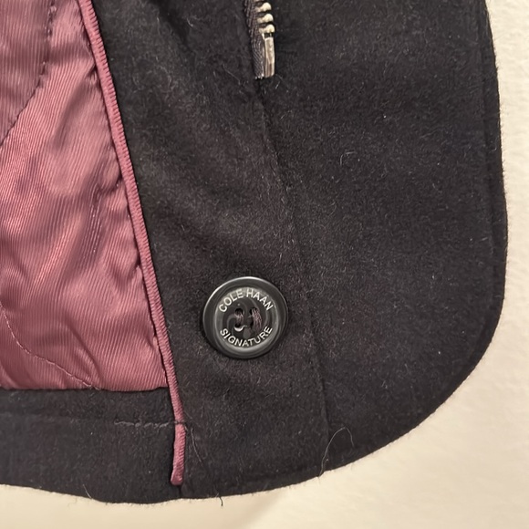 NWT COLE HAAN Men's Melton Jacket / Peacoat in black, sz Medium - Picture 12 of 12